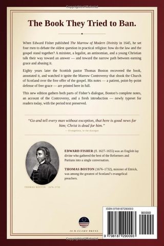 The Marrow of Modern Divinity back cover, including ISBN barcode